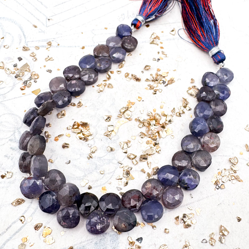 Iolite Gemstone Teardrop Bead Strand