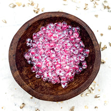 Load image into Gallery viewer, 2.5x4.5mm Sparkle Pink Peony Lined Crystal Peanut Beads
