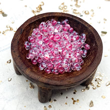 Load image into Gallery viewer, 2.5x4.5mm Sparkle Pink Peony Lined Crystal Peanut Beads
