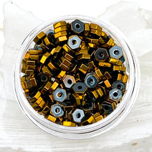 Load image into Gallery viewer, Gold Plated Hematite Hexagon Spacer Mix
