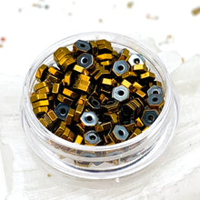 Load image into Gallery viewer, Gold Plated Hematite Hexagon Spacer Mix
