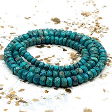 Load image into Gallery viewer, Graduated Turquoise Faceted Heishi Gemstone Bead Strand
