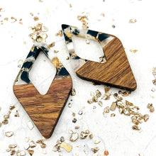 Load image into Gallery viewer, Chic Resin &amp; Walnut Wood Pendant Pair
