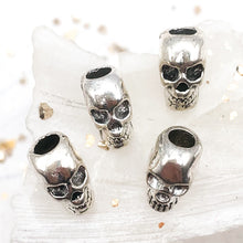 Load image into Gallery viewer, Large Hole Skull Bead Set - 4 pcs
