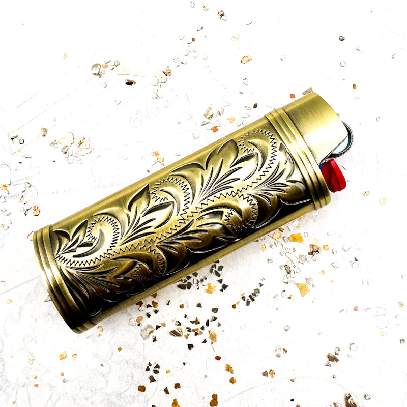 Bronze Southwest Floral Lighter Cover