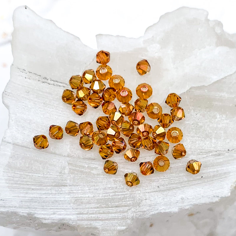 3mm Crystal Copper Premium Crystal Bead Set - 48 Pcs