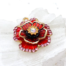 Load image into Gallery viewer, Sparkling Poppy Charm
