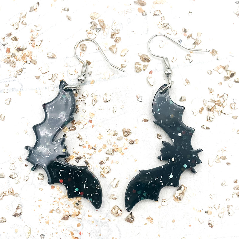 Sparkling Bat Earring Pair