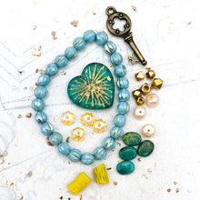 Load image into Gallery viewer, Sky Blue - Love is the Key Faceted Melon Bead Bracelet Kit
