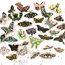 Load image into Gallery viewer, Mystery Moth Enamel Pin Roulette
