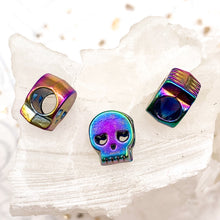 Load image into Gallery viewer, Large Hole Rainbow Skull Bead
