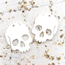 Load image into Gallery viewer, White Acrylic Skull Pair
