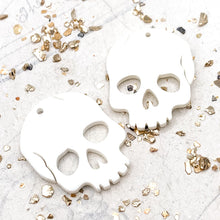 Load image into Gallery viewer, White Acrylic Skull Pair
