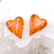 Load image into Gallery viewer, 17mm Astral Pink Wild Heart Premium Austrian Crystal Bead Pair
