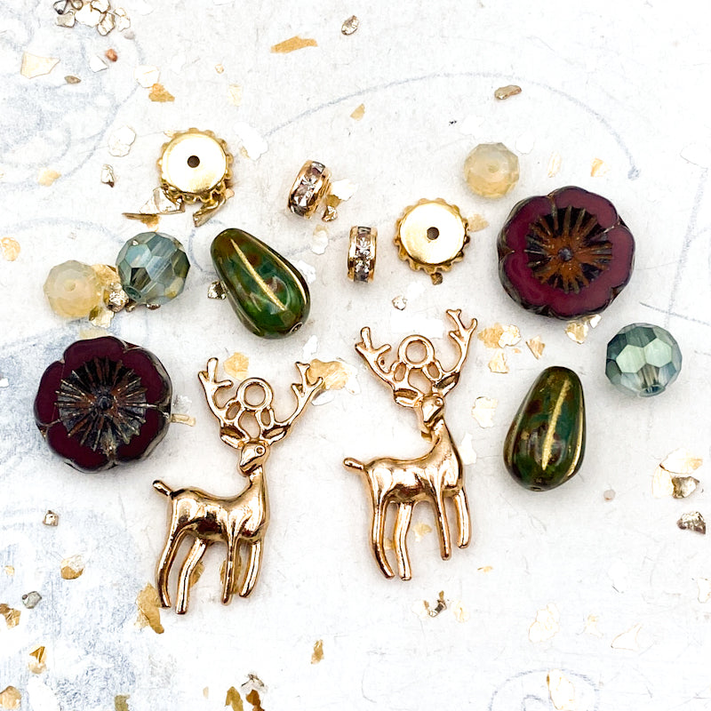 Floral Deer Earring Kit