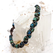 Load image into Gallery viewer, Matte Blue Green Artisan Chevron Bracelet Kit
