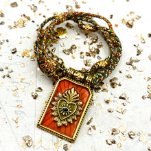 Load image into Gallery viewer, Orange Heart Pendant Necklace- Paris Find
