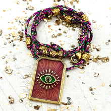 Load image into Gallery viewer, Magenta Eye Pendant Necklace- Paris Find
