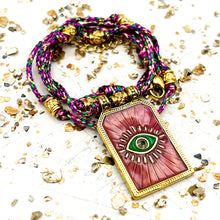 Load image into Gallery viewer, Magenta Eye Pendant Necklace- Paris Find
