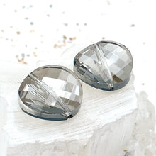 Load image into Gallery viewer, Charcoal Round Crystal Bead Pair
