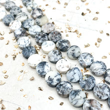 Load image into Gallery viewer, Dendritic Opal Faceted Round Gemstone Bead Strand
