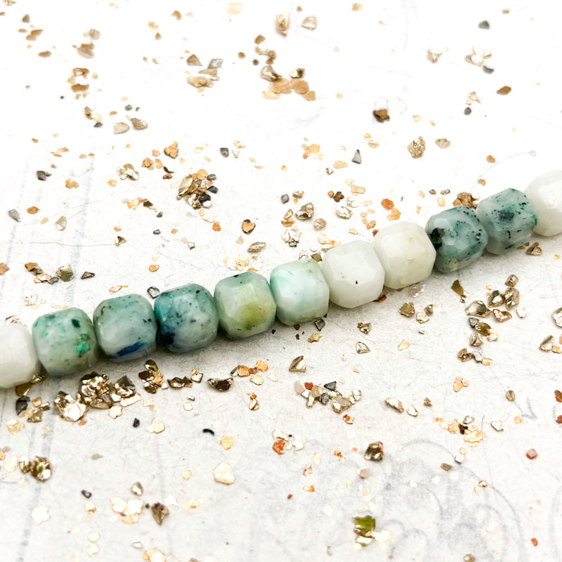 Light Chrysocolla Beads - 16 pcs