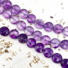 Load image into Gallery viewer, Amethyst Faceted Round Gemstone Bead Strand
