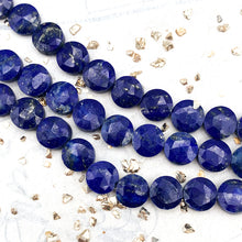 Load image into Gallery viewer, Lapis Faceted Round Gemstone Bead Strand
