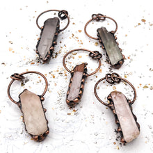 Load image into Gallery viewer, Solid Back Quartz Nugget Pendant - Rustic Rock Collection
