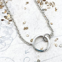 Load image into Gallery viewer, Sterling Silver Charm Holder Link Necklace
