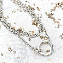 Load image into Gallery viewer, Sterling Silver Charm Holder Link Necklace
