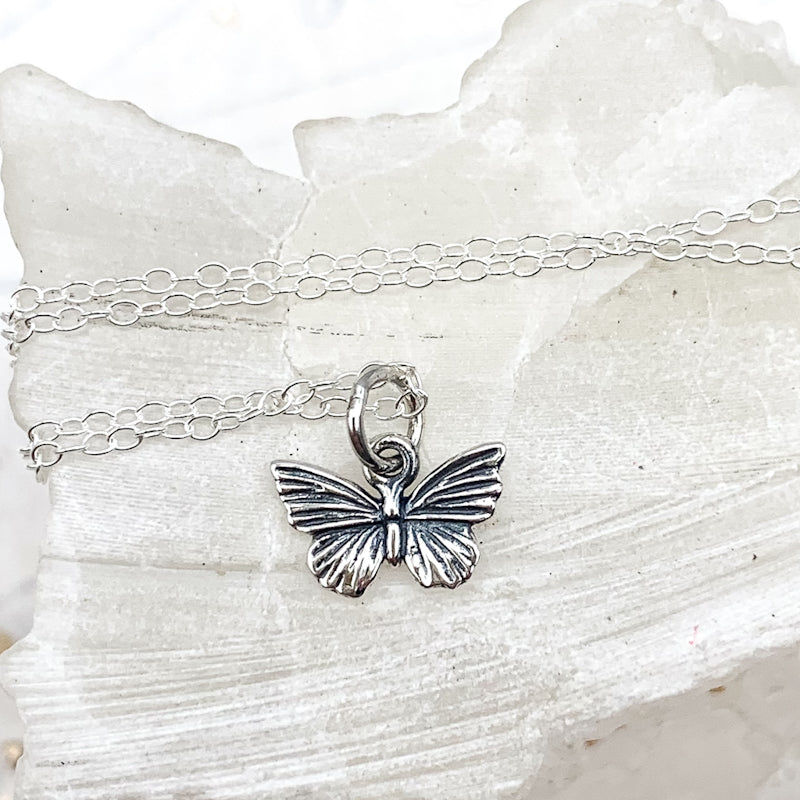 Sterling Silver Small Butterfly Necklace