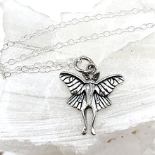 Load image into Gallery viewer, Sterling Silver Luna Moth Charm Necklace
