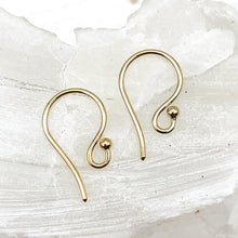 Load image into Gallery viewer, 14K Gold Plate Ear Hook Pair with Ball
