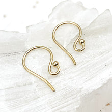 Load image into Gallery viewer, 14K Gold Plate Ear Hook Pair with Ball
