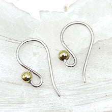 Load image into Gallery viewer, Sterling Silver Ear Wire Pair with Bronze Ball
