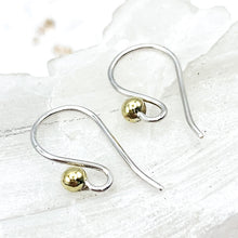 Load image into Gallery viewer, Sterling Silver Ear Wire Pair with Bronze Ball
