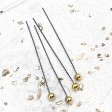 Load image into Gallery viewer, Mixed Metal Bronze Granulation Headpins - 4 pcs
