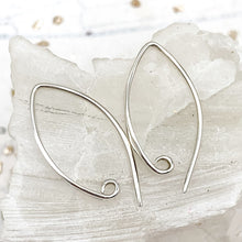 Load image into Gallery viewer, Sterling Silver Hammered Ear Wire Pair with Hidden Loop
