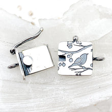 Load image into Gallery viewer, Sterling Silver Bird Print Box Clasp
