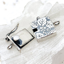 Load image into Gallery viewer, Sterling Silver Leaf Print Box Clasp
