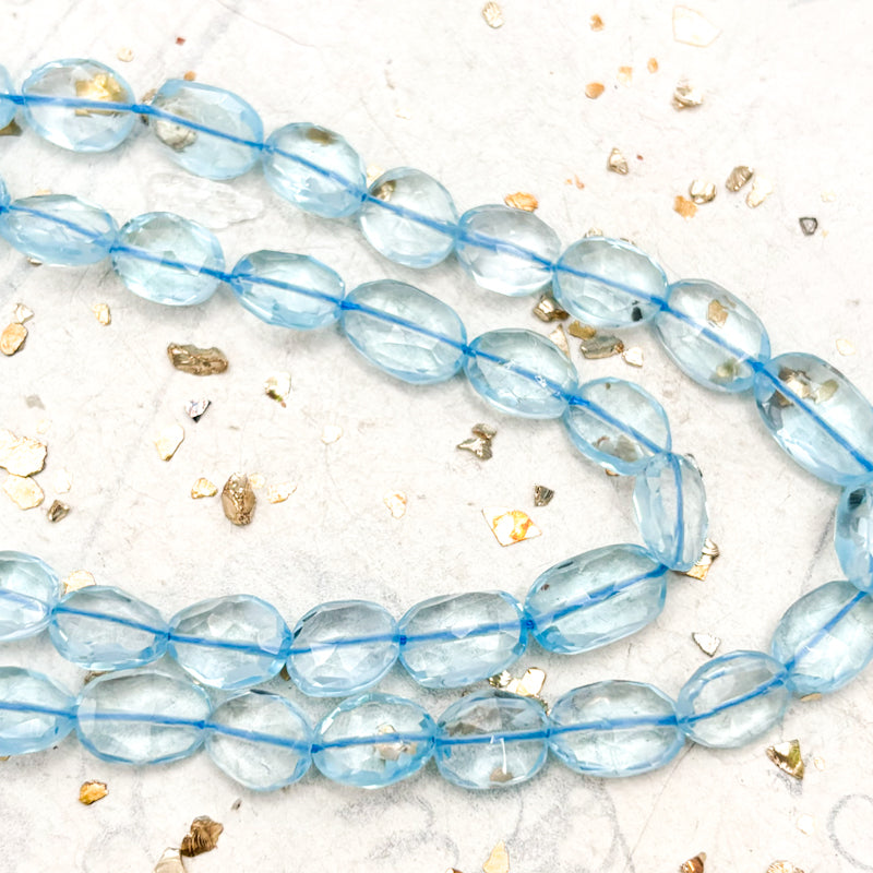 Blue Topaz Gemstone Bead Strand