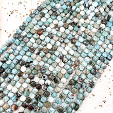 Load image into Gallery viewer, 8mm Larimar Square Stone Bead Strand
