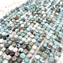 Load image into Gallery viewer, 8mm Larimar Square Stone Bead Strand
