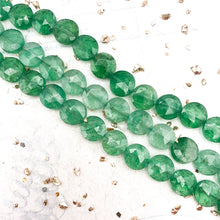 Load image into Gallery viewer, Green Strawberry Quartz Faceted Round Gemstone Bead Strand
