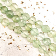 Load image into Gallery viewer, Prehnite Faceted Round Gemstone Bead Strand
