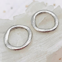 Load image into Gallery viewer, 16mm Antique Silver Small Circle Hoop Pair
