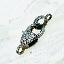 Load image into Gallery viewer, 17x7mm Sterling and Diamond Clasp
