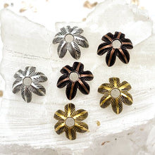 Load image into Gallery viewer, 8mm Daisy Bead Cap Mix - 3 Pairs
