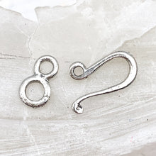 Load image into Gallery viewer, Antique Silver Hook and Eye Clasp
